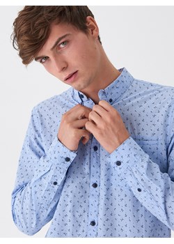 Koszula męska House w abstrakcyjnym wzorze z kołnierzykiem button down z długimi rękawami 