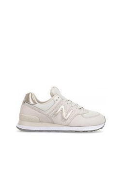 New Balance buty sportowe damskie dla biegaczy beżowe płaskie wiązane 
