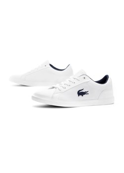 Trampki damskie Lacoste wiązane z niską cholewką casual bez wzorów na płaskiej podeszwie 