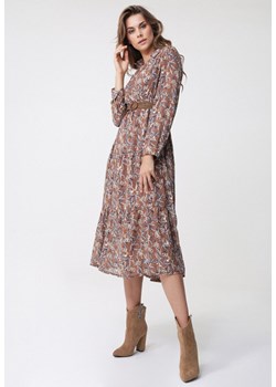 Sukienka Born2be na spacer z długimi rękawami 