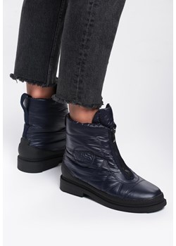 Śniegowce damskie Renee gładkie z zamkiem na płaskiej podeszwie casualowe 