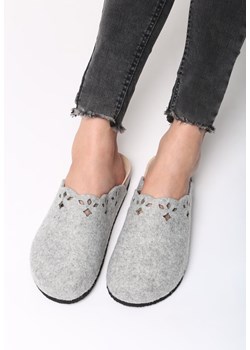 Born2be kapcie damskie bez wzorów ze skóry ekologicznej 