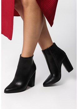 Botki Born2be bez wzorów eleganckie na obcasie na zamek 