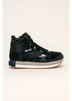 Sneakersy damskie Big Star gladkie sznurowane na platformie Sneakersy damskie Big Star gladkie sznurowane na platformie