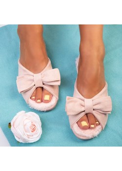 Klapki damskie Royalfashion.pl bez zapięcia na płaskiej podeszwie 