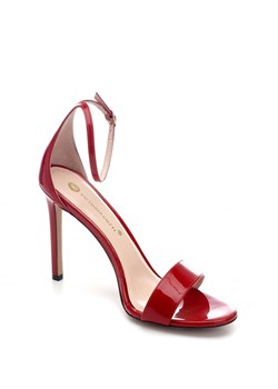 Victoria Gotti ® sandały damskie eleganckie z klamrą skórzane na wysokim obcasie na 