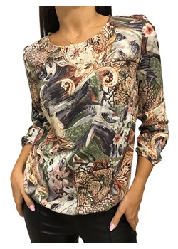 Modnakiecka.pl bluzka damska z okrągłym dekoltem 