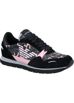 Buty sportowe damskie Emporio Armani sznurowane skórzane 
