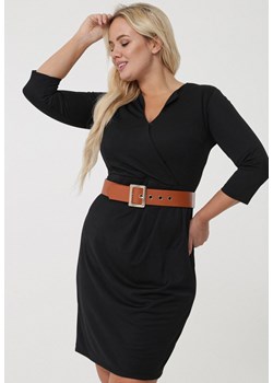 Sukienka Born2be mini z długim rękawem dopasowana 