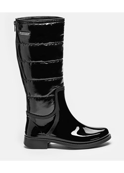 Kalosze damskie Kazar casualowe bez wzorów z wysoką cholewką na zamek 