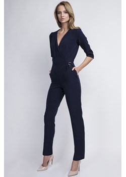 Kombinezon damski Lanti granatowy długi elegancki 