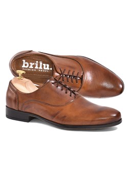 Buty eleganckie męskie Brilu jesienne sznurowane 