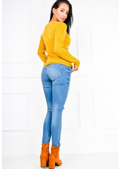 Sweter damski z okrągłym dekoltem casualowy 