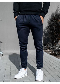 Spodnie męskie joggery dresowe atramentowe Denley XW01-A ze sklepu Denley w kategorii Spodnie męskie - zdjęcie 76453417