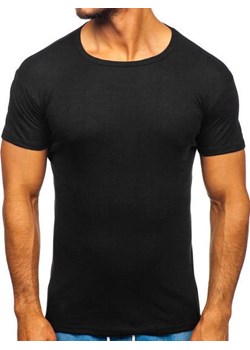 T-shirt męski bez nadruku czarny Denley NB003 ze sklepu Denley w kategorii T-shirty męskie - zdjęcie 76453727
