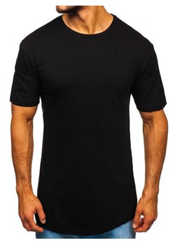 T-shirt długi męski bez nadruku czarny Bolf 14290 ze sklepu Denley w kategorii T-shirty męskie - zdjęcie 76453777