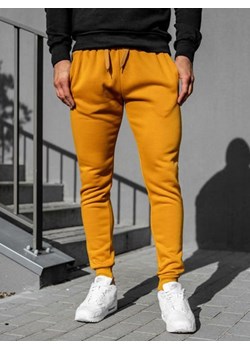 Spodnie męskie joggery dresowe camelowe Denley XW01-A ze sklepu Denley w kategorii Spodnie męskie - zdjęcie 76453965