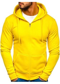 Bluza męska z kapturem rozpinana żółta Denley 2008 ze sklepu Denley w kategorii Bluzy męskie - zdjęcie 76453998