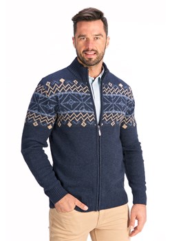 Granatowy sweter męski Lanieri młodzieżowy 