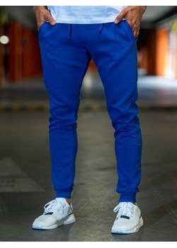 Spodnie męskie joggery dresowe kobaltowe Denley XW01-A ze sklepu Denley w kategorii Spodnie męskie - zdjęcie 76842877