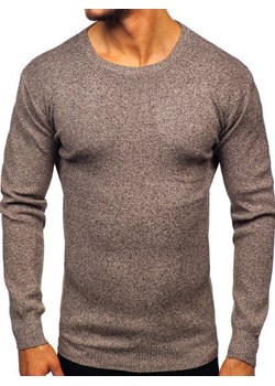 Sweter męski brązowy Denley 8529 ze sklepu Denley w kategorii Swetry męskie - zdjęcie 76842909