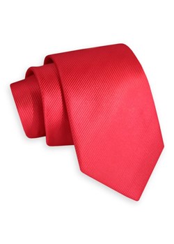 Czerwony Klasyczny Szeroki Krawat -Angelo di Monti- 7 cm, Męski, Elegancki, w Tłoczony Prążek KRADM1666 ze sklepu JegoSzafa.pl w kategorii Krawaty - zdjęcie 77173858