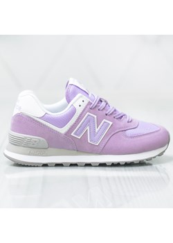 New Balance buty sportowe damskie new 575 sznurowane bez wzorów fioletowe na płaskiej podeszwie 