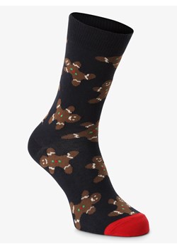 Happy Socks skarpety z drobnej dzianiny Mężczyźni Bawełna granatowy wzorzysty ze sklepu vangraaf w kategorii Skarpetki męskie - zdjęcie 77912558