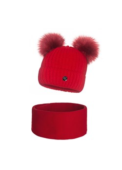 Zimowy komplet Damski 2 pompony ze sklepu JK-Collection w kategorii Komplety czapka i szalik damskie - zdjęcie 78498578