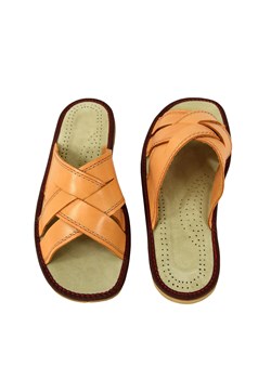 Skórzane pantofle męskie ze sklepu JK-Collection w kategorii Kapcie męskie - zdjęcie 78498627