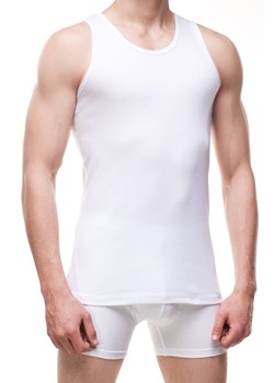 T-shirt męski Cornette biały z krótkim rękawem 