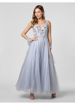 Unique - Damska sukienka wieczorowa z etolą, niebieski