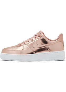 Buty sportowe damskie Nike air force bez wzorów1 sznurowane na płaskiej podeszwie 