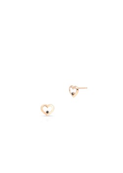 Kolczyki różowe złoto serca z cyrkoniami ZTO/KC63R ze sklepu W.KRUK w kategorii Kolczyki - zdjęcie 80884436