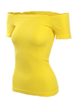 YVETTE top, z rękawkami, żółty ze sklepu Moja Dedra - domodi w kategorii Bluzki damskie - zdjęcie 81141199