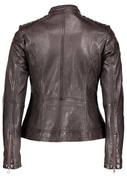 7eleven Skórzana kurtka &quot;Merryl&quot; w kolorze ciemnobrązowym ze sklepu Limango Polska w kategorii Kurtki damskie - zdjęcie 81857899