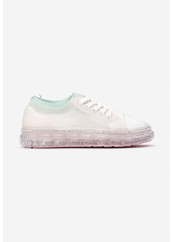 Sneakersy damskie Born2be różowe wiązane na wiosnę 