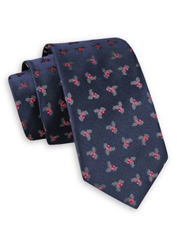 Ciemny Granatowy Elegancki Krawat -Angelo di Monti- 6 cm, Męski, w Drobny Wzór KRADM1700 ze sklepu JegoSzafa.pl w kategorii Krawaty - zdjęcie 82283576