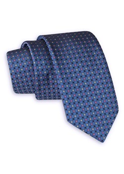Niebieski Elegancki Krawat -Angelo di Monti- 6 cm, Męski,w Drobną Kolorową Kratkę KRADM1733 ze sklepu JegoSzafa.pl w kategorii Krawaty - zdjęcie 82283665