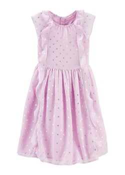 Oshkosh sukienka dziewczęca różowa z tkaniny w grochy 