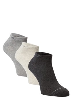Calvin Klein Męskie skarpety do obuwia sportowego pakowane po 3 szt. Mężczyźni Bawełna antracytowy jednolity ze sklepu vangraaf w kategorii Skarpetki męskie - zdjęcie 82344955