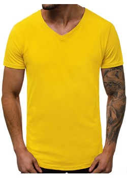 T-Shirt męski żółty OZONEE O/2309 ze sklepu ozonee.pl w kategorii T-shirty męskie - zdjęcie 82449407