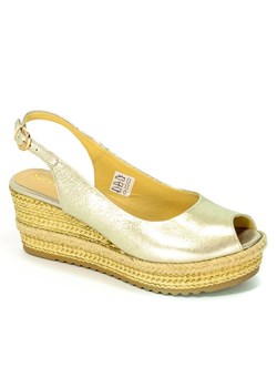Espadryle damskie Szydłowski na lato złote 