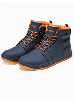 Buty męskie sneakersy - granatowe V3 T311 ze sklepu ombre w kategorii Buty zimowe męskie - zdjęcie 82686045