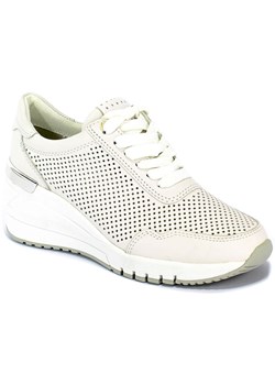 Buty sportowe damskie Marco Tozzi w stylu casual jesienne wiązane białe 