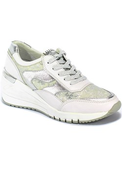 Marco Tozzi buty sportowe damskie w stylu casual białe bez wzorów sznurowane 