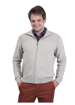 Harry rozpinany - beż ze sklepu Swetry Lasota w kategorii Swetry męskie - zdjęcie 83211337