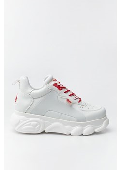 Buty sportowe damskie Buffalo sznurowane białe gładkie 