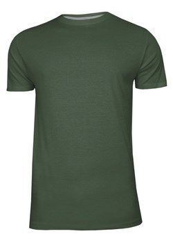 Zielony Bawełniany T-Shirt Męski Bez Nadruku -Brave Soul- Oliwkowa Koszulka, Krótki Rękaw, Basic TSBRSSS20GRAILlightkhaki ze sklepu JegoSzafa.pl w kategorii T-shirty męskie - zdjęcie 83231279