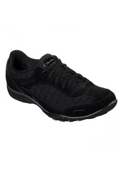 Buty sportowe damskie Skechers na płaskiej podeszwie bez wzorów na wiosnę sznurowane 